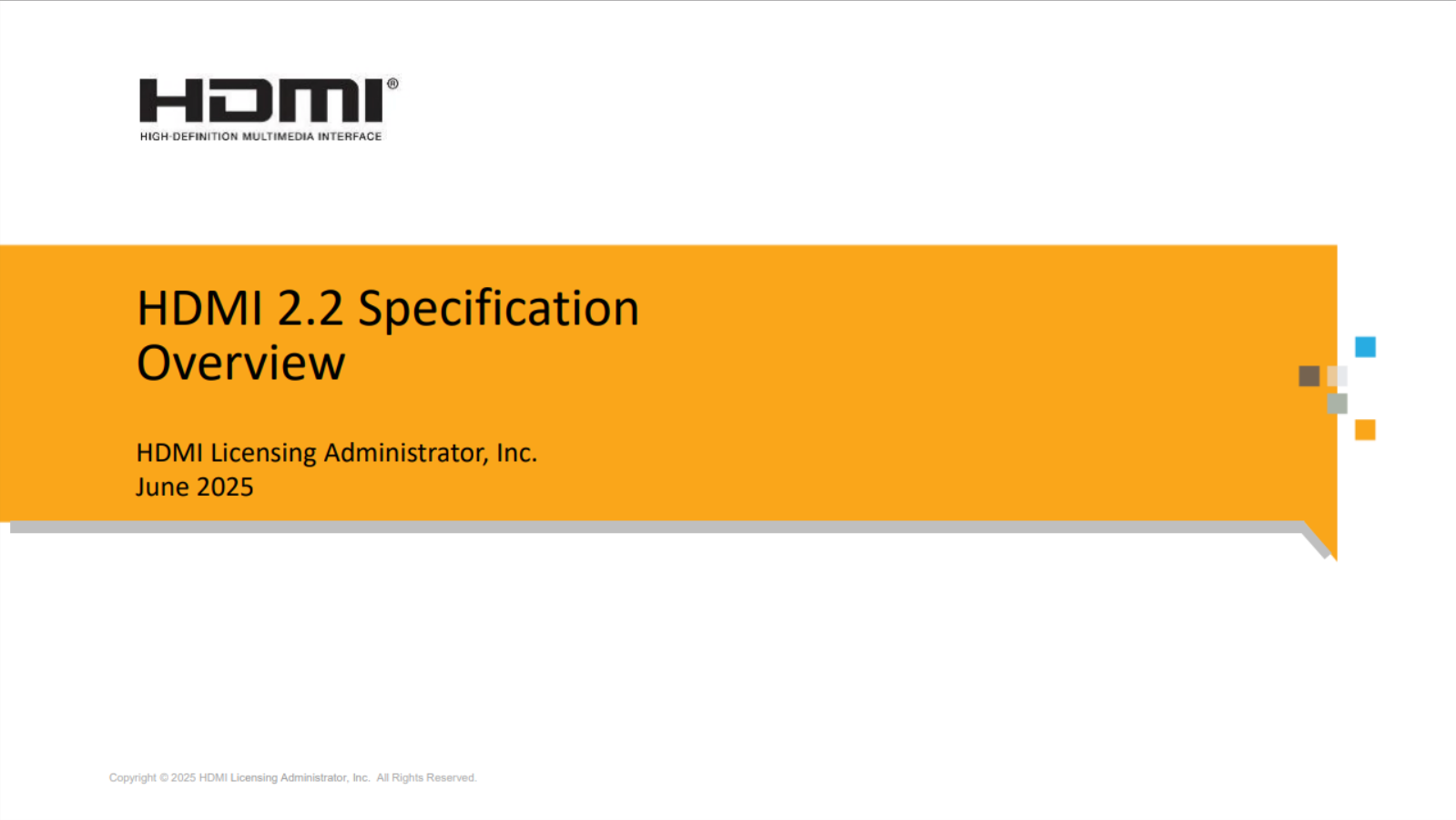 HDMI 2.2 Specification General Summary